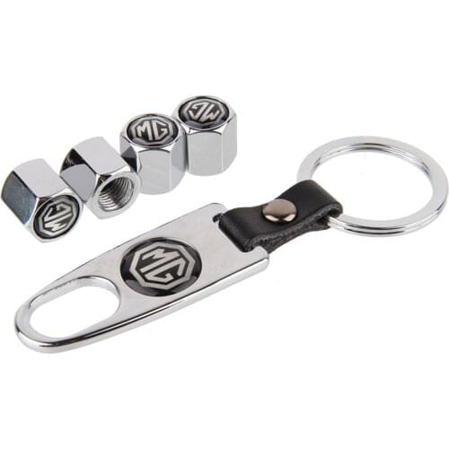 Wheels Emblem For MORRIS GARAGE MG 3 5 6 7 TF ZR Morris 3 Car Styling Tire Valve Stem Caps Stainless Steel Wrench Decoration