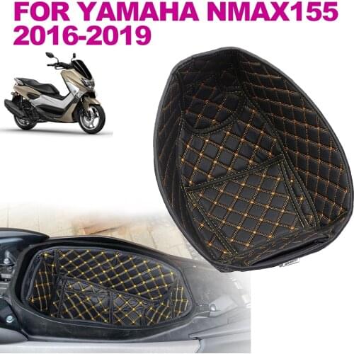 Motorcycle Storage Box Leather Rear Trunk Cargo Liner Compartment Mat Protector For Yamaha 2018 2019 N-Max 155 Nmax Nmax155