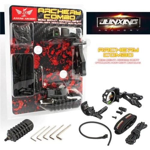 Compound Bow Accessories Set Bow sight Arrow Rest Stabilizer Peep Sight Bow Sling For Archery Hunting Shooting