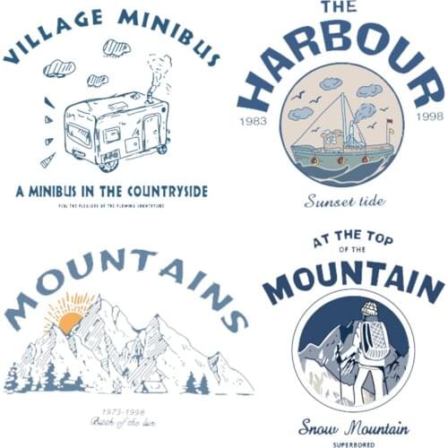 Outdoor travel clothing heat transfer rock climbing mountain climbing sports backpack ironing stickers DIY decorative patches