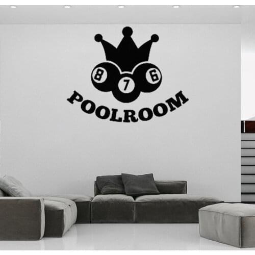 Crown Wall Stickers Poolroom Window Vinyl Decals Creative Art Design Self-adhesive Decor Hobbies G36