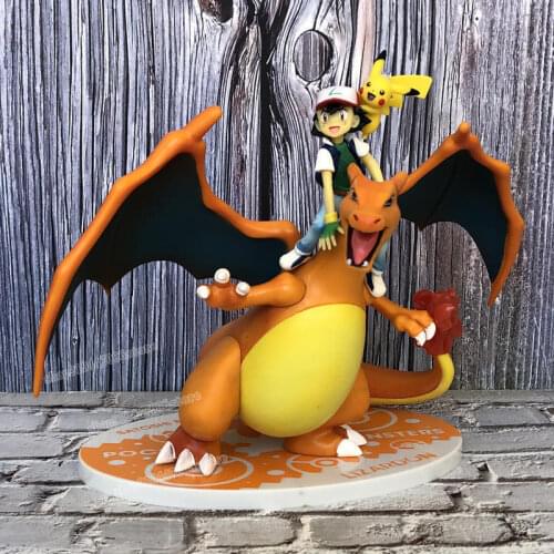 Pokemon Fire-breathing Dragon Witness Pickup Combination Anime Boxed Figure Model Decoration
