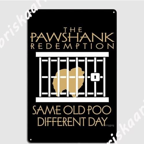 Pomeranian Same Old Poo Different Day Poster Metal Plaque Cinema Kitchen Wall Plaque Cinema Retro Tin sign Poster