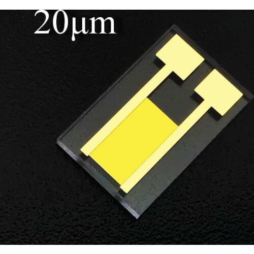 20um Transparent Interdigital Electrode Quartz Glass Capacitor Array MEMS Gas Biosensor Photoelectric Detection
