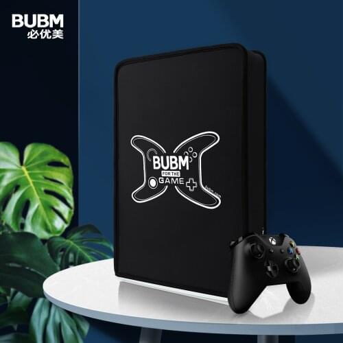 BUBM PS5 Game Console Dust Cover Protector Playstation 5 Dustproof Anti-Scratch Dustproof Skin Shell Case Accessories (Black)