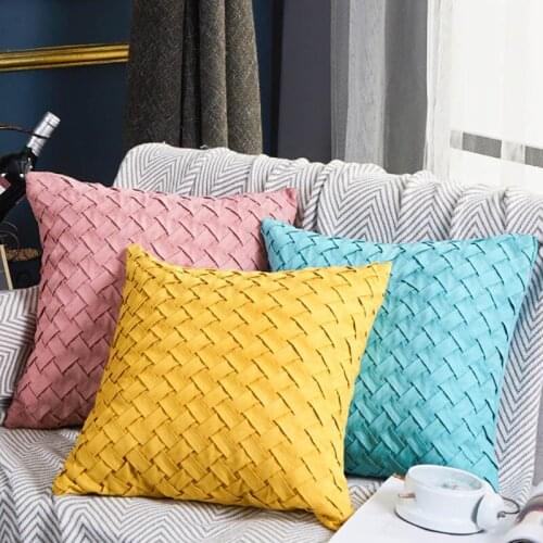Nordic Luxury Cushion Cover Geometric Decoration Living Room Decor Home Sofa Throw Pillows Flannel Pillow Case
