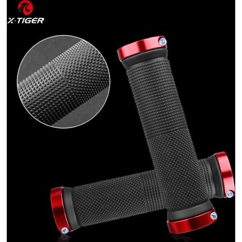 X-TIGER Bicycle Handlebar Cover Grips Rubber Soft Anti-Skid Cycling Bike Grips Mountain Road Bike Lock Bike Grips Accessories