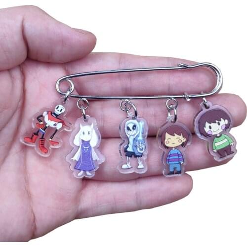Cute Hot Acrylic Anime Cartoon Game Undertale Sans Brooch Overcoat Badge Classic Women Unique Girl Student Pupil Birthday Gift