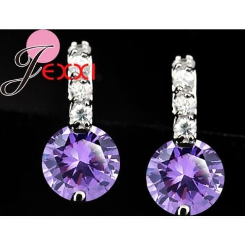 Trendy Earrings For Women 2020 925 Sterling Silver Cubic Zirconia Crystal Stud Earring Wedding Engagement Brincos Jewelry