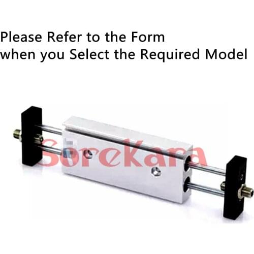 Air Slide Table Cylinder With Magnet STMB Dual Rod Cylinder Bore 20-25mm Stroke 25-200mm Refer to Form in Description