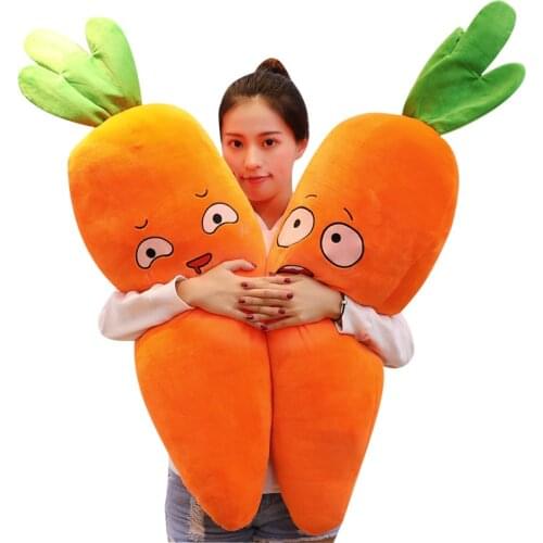 Yesfeier 105cm New Style Toy Stuffed Soft Down Cotton Vegetables Plush Toys Sleeping Pillow Cushion Carrot Cotton Decoration