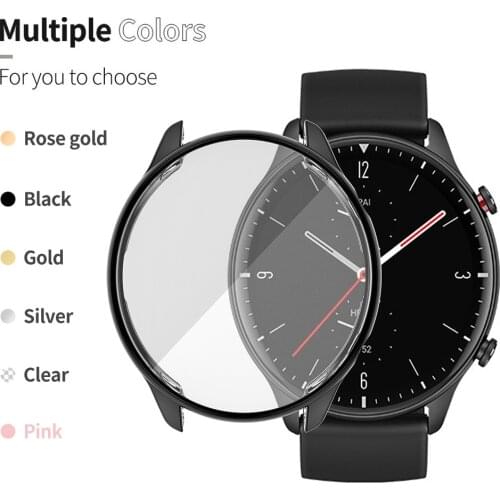 Protective Case For Amazfit GTR 2 Cover Shell Full Screen Protector Soft TPU Frame For Xiaomi Huami Amazfit GTR2e Watch Bumper