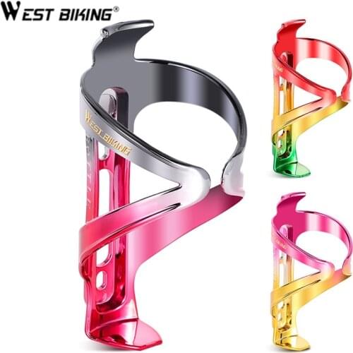 WEST BIKING Bike Water Bottle Cage Bicycle Cup Holder Colorful Rainbow Water Bottle High Strength Bracket Cycling Accessories