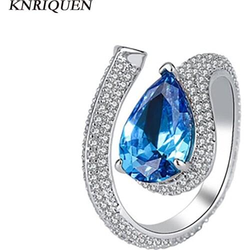 2021 Trend 925 Sterling Silver 8*11.5mm Ruby Aquamarine Emerald Sapphire Snake Open Rings for Women Luxury Party Fine Jewelry