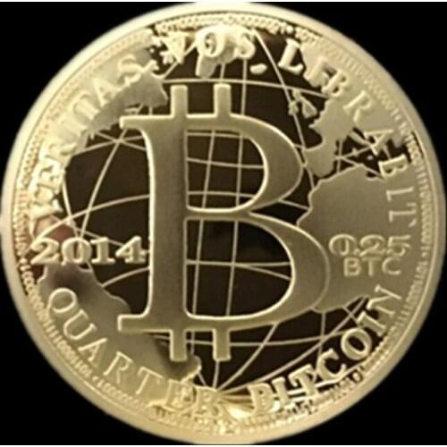 2 pcs The Internet currency replica Bitcoin map coins Freedom peace silver 24kplated souvenir metal coin