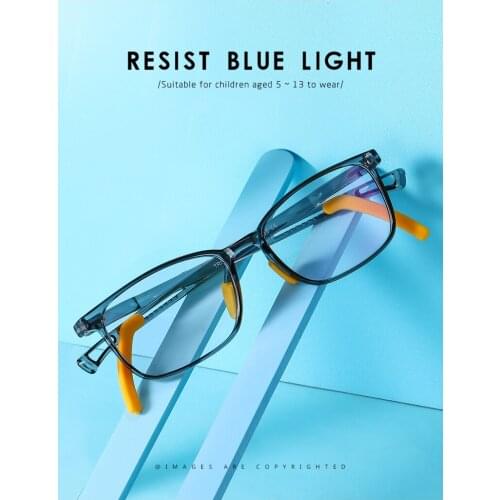 2020 Square Anti Blue Light Kids Glasses Computer Boy Girls Tranparent Flexible Optical Frame Anti Reflective UV400 Eyeglass