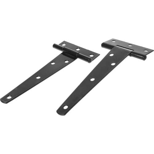 3/4/5/6/8/10/12 inch Black Paint T Shape Triangle Hinge Cabinet Shed Wooden Door Gate Hinges Hardware
