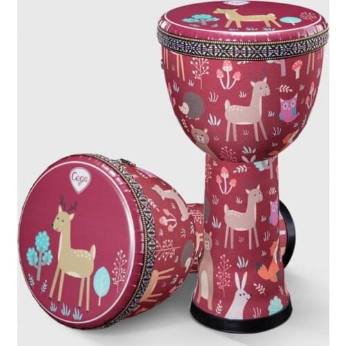 8 Inch African Djembe Drum Animal Kingdom ABS Barrel PVC Skin Durable Children Hand Drum