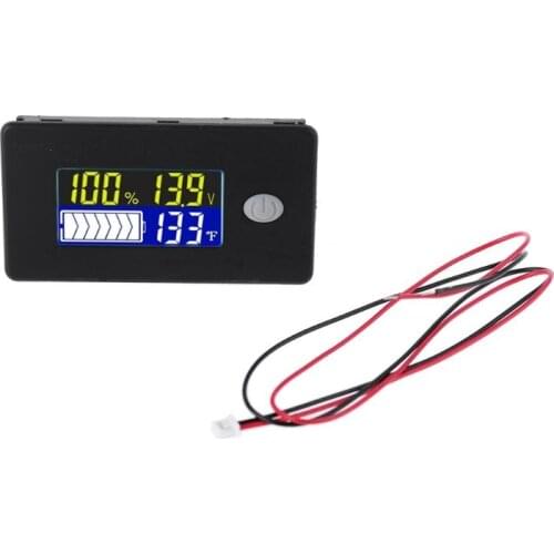 10-100V Battery Capacity Indicator Voltmeter Universal Li-ion Lifepo4 Lead acid E7CB