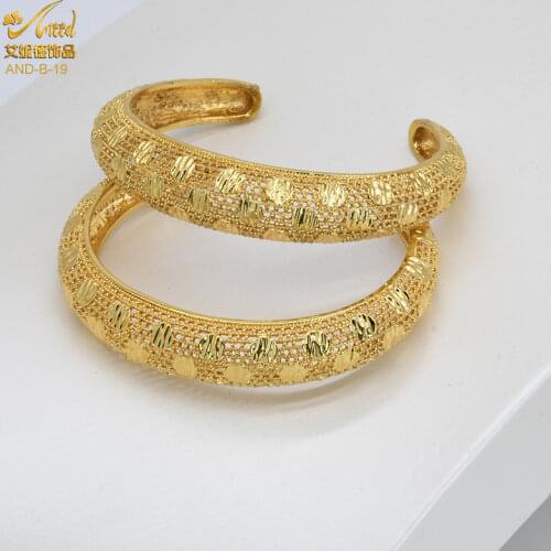 ANIID Bangles For Women Luxury Designer Bracelets Gold Jewelry Couple Ethiopian Egyptian Bohemian Cuff Bangle Indian Retro