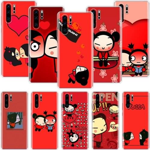 Cute Cartoon Pucca Garu Phone Case For Huawei Honor 10 9 20 9X 8A 8X 8S 7A 7X Lite Pro 10i 20i Y5 Y6 Y7 Y9 2019 Cover Coque