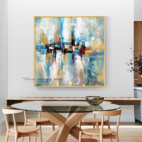 Pure hand-painted canvas oil painting handmade color abstract painting living room wall painting home decoration art frameless p