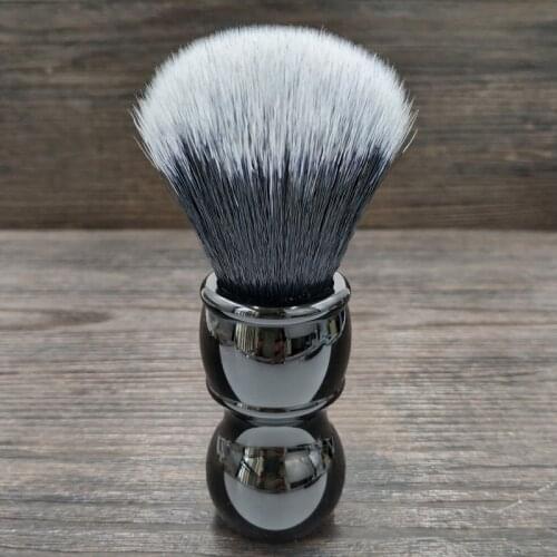 Dscosmetic 24mm 26mm tuxedo synthetic hair knots black handle shaving brush bread brush