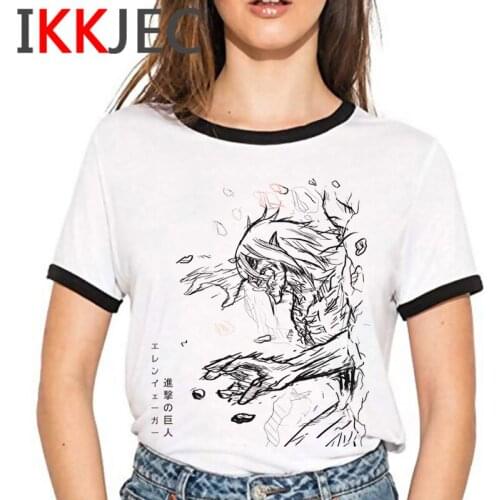 Attack on Titan Shingeki No Kyojin t shirt female kawaii white t shirt tumblr top tees t shirt vintage