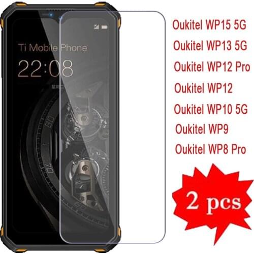 2-1Pc HD Glass For Oukitel WP15 WP13 WP10 WP9 WP8 WP12 Pro Cover Protector Film For Oukitel WP 8 9 10 12 13 15 5G Tempered Glass