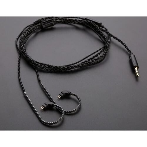 TRN Earphone Cable Black Wire Microphone Optional Original Cable For TRN V90 V80 V10 V20 V30 VX BA5 IM1 H2