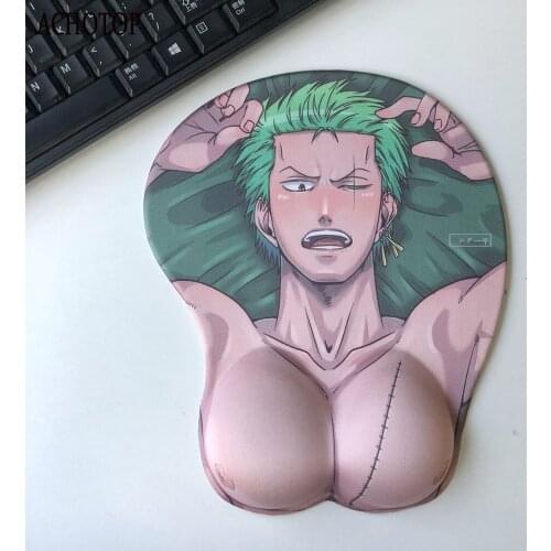 26x21mm Anime Sexy breast 3D Mouse Pad Ergonomic Soft Silicon Gel Gaming Mousepads with Wrist Support Cute Mouse Mat For Girls
