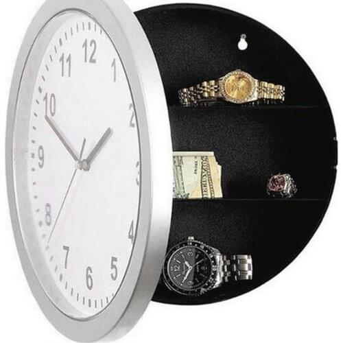 Creative Hidden Secret Safe Box Wall Clock Safe Box Wall-Mounted Hanging Key Cash Money Jewelry Storage Security Box Home Decor