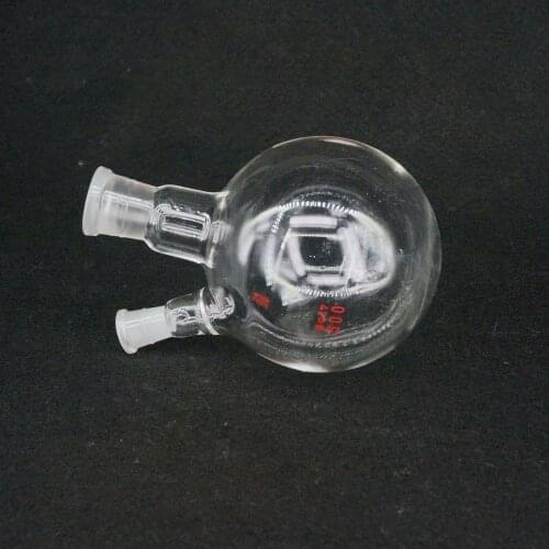 500ml 24/14# Central/Branch Joint 2-neck Round Bottom Lab Glass Boiling Flask