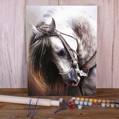 Horse Landscape Animal DIY Paint By Numbers Set Oil Paints 40*50 Picture By Numbers Photo Wall Decoration Crafts Drawing