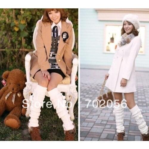 Soft twist solid plain women leg warmer Leg Shoes Ankle Warmer Boot Sleeves Cover extra thick long 24 pairs/lot #3311