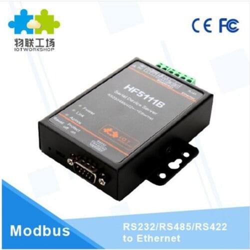 Official Wifi module 5111B RJ45 RS232/485/422 Serial To Ethernet Free RTOS Serial 1 Port Server Converter Device Industrial
