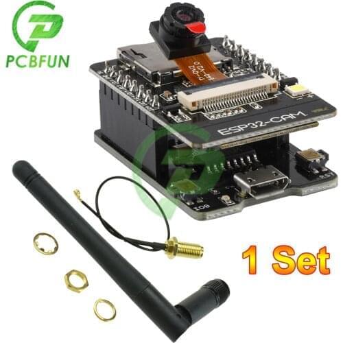 OV2640 Camera+2.4G Antenna IPX+ESP32-CAM-MB CH340 CH340G 5V Bluetooth MICRO USB ESP32 Serial to WiFi ESP32 CAM Development Board
