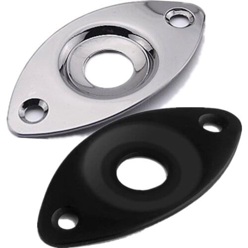 FLEOR 2pcs Oval Guitar Jack Plate for Electric Guitar Accessories