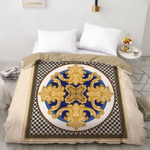 3D Duvet cover Quilt/Blanket/Comfortable Case Luxury Bedding 135 140x200 150x200 200x220 for Home Palace style Camel color