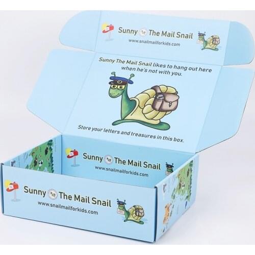 Custom offset printed colored carrying cases paperboard corrugated fresh fruit flat mailer box for shipping carton