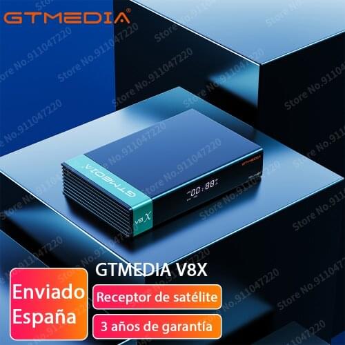 π GTMEDIA V8X Satellite TV Receiver, DVB-S2 S2X 1080P Full HD H.265 CA Card Slot 2.4G WIFI Youtube CCCAM Upgrade From V8 NOVA