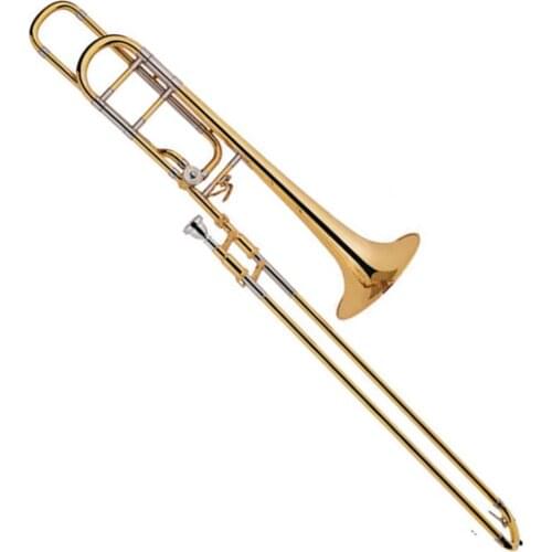 High grade Tenor Tuning Slide Gold Brass Bell Trombone
