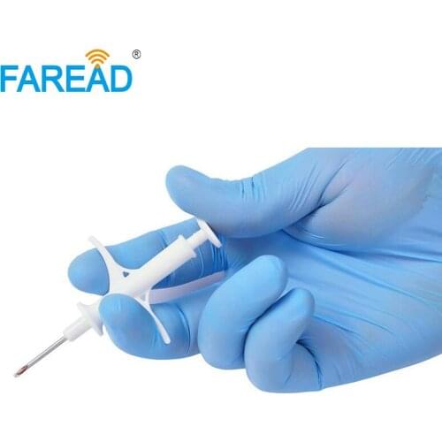 X10pcs 1.4x8mm ISO11785 134.2KHz transponder dog chip implanter FDX-B ICAR Certificate microchip for pet animal identification