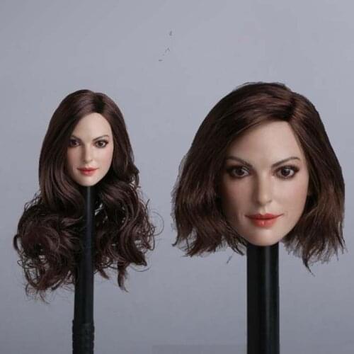 Custom 1/6 Scale Female Head Sculpt Long Curly Hair For Hot Toys PHICEN TBLeague Figure GACTOYS GC012