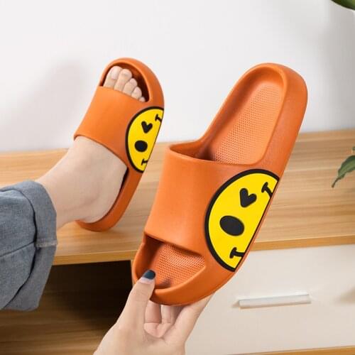 Women Men Slippers Summer Beach Slides Flip Flops Cartoon Couples Ladies Lovers House Outdoor Sandals Eva Light Bathing Shoes