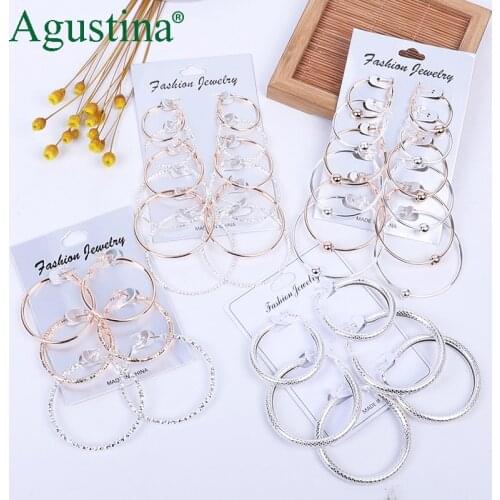 Agustina Gold Metal Earrings Set Earrings 2020 Minimalist Earrings Jewelry Boho Women Bohemian Drop Earrings Earring Wholesale