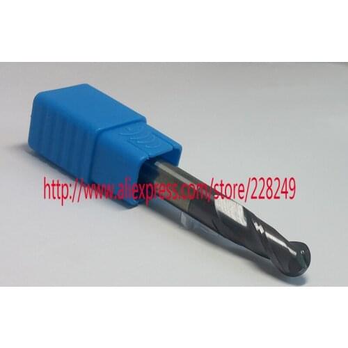 1pc R4*16*D8*100L-HRC45 2 Flutes Tungsten solid carbide Coated Ball Nose End Mills CNC milling cutters