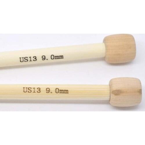 2PCs 23cm Bamboo SP Knitting Needle for clothing sweater hat DIY sewing needles Handmade Needle Craft Set Smooth Tube