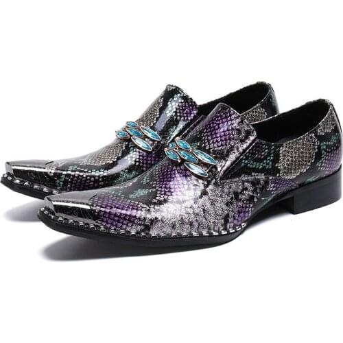 2019 Men New Formal Fashion Party Dress Shoes Casual Mens Square Toe Business Shoes