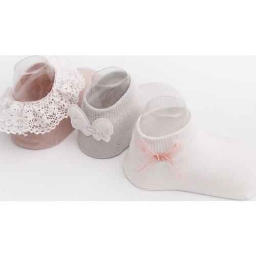 3 Pairs/lot 0 To 3 Years Summer Baby Socks Cute Animal Flowers Infant Baby Floor Socks Soft Cotton Anti-slip Socks for Girls